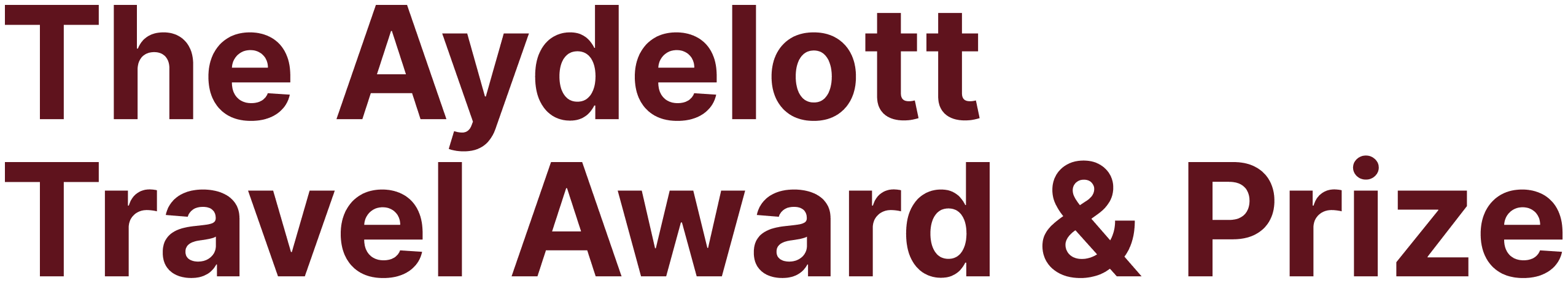 Logo for The Aydelott Travel Award & Prize